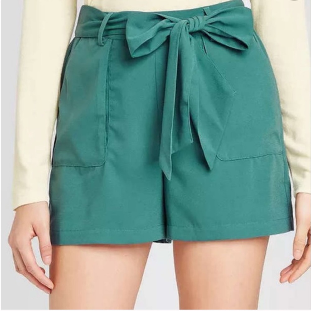 NWT A New Day Teal Tie Waist Shorts Sz XL